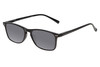 Profile View of Perry Ellis PEBX57 Designer Polarized Sunglasses with Custom Cut Smoke Grey Lenses in Gloss Black Marble Unisex Panthos Full Rim Acetate 50 mm