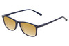 Perry Ellis PEBX57 Unisex Panthos Designer Polarized Sunglasses in Gloss Navy Blue Marble 50mm CHOOSE LENS COLOR with Custom Cut Gold Mirror Lenses