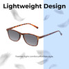 Lightweight Construction Illustration of Perry Ellis PEBX57 Designer Polarized Sunglasses with Custom Cut Smoke Grey Lenses in Gloss Tortoise Havana Marble Unisex Panthos Full Rim Acetate 50 mm
