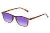 Perry Ellis PEBX57 Unisex Panthos Designer Polarized Sunglasses in Gloss Tortoise Havana Marble 50mm CHOOSE LENS COLOR with Custom Cut Purple Mirror Lenses