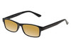Perry Ellis PEBX59 Unisex Rectangular Designer Polarized Sunglasses in Gloss Black Marble 50mm CHOOSE LENS COLOR with Custom Cut Gold Mirror Lenses