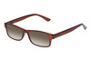 Perry Ellis PEBX59 Unisex Rectangular Designer NON-polarized Sunglasses in Gloss Dark Brown Marble 50mm CHOOSE LENS COLOR with Custom Cut Brown Gradient Lenses