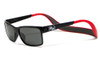 Hoven Eyewear MONIX in Black / Red with Gloss Grey & Grey Polarized