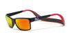 Hoven Eyewear MONIX in Black / Red with Gloss Grey & Fire Chrome Polarized