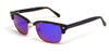 Calabria Viv Sunglass Collection 791S in Matte-Tortoise & Polarized Violet Mirror