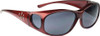 Jonathan Paul Fitovers Eyewear Medium Element in Claret & Gray EM004S