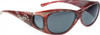 Jonathan Paul Fitovers Eyewear Medium Lotus in Claret-Stripe & Gray LS004S