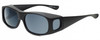 Jonathan Paul Fitovers Eyewear Large Classic Series in Satin-Black & Gray Fl013
