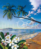 Distant Shore 240-75b-1 Artwork Micro Fiber Cleaning Cloth Tropical Flower Beach