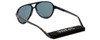Spine Optics Designer Sunglasses SP7002-001 in Black with Polarized Grey Tint 59mm