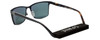 Spine Optics Designer Sunglasses SP8001-001 in Black with Polarized Silver Flash Mirrored Grey Tint 60mm