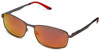 Carrera CA8012/S Designer Sunglasses in Matte Dark Ruthenium & Polarized Red Mirror Lens