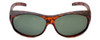 Montana Designer Fitover Sunglasses F01B in Matte Tortoise & Polarized G15 Green Lens