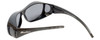 Montana Designer Fitover Sunglasses F01E in Gloss Black & Polarized Grey Lens