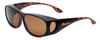 Montana Designer Fitover Sunglasses F03C in Matte Tortoise & Polarized Brown Lens