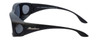 Montana Designer Fitover Sunglasses F03G in Matte Black & Polarized Grey Lens