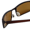 Reptile Designer Polarized Sunglasses Sobek in Brown with Gold Mirror Lens