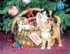 Holiday Christmas Theme Cleaning Cloth, Christmas Kitten