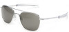 Randolph Designer Sunglasses Aviator AF078 in Bright Chrome with Polarized Gray Lens
