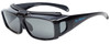 BluWater Polarized Flip-It-GR Fitover Sunglasses in Black