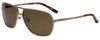 Argyleculture T-Bone Designer Polarized Sunglasses in Gold with Brown Lens