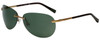 Timberland TB9117-33R Designer Polarized Sunglasses in Gold with Green Lens