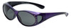 Calabria RS70096POL-CR Polarized Fit-Over Sunglasses with Rhinestones Medium Size