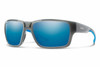 Smith Optics Outback Polarized Sunglasses in Cloud Grey Fade with Blue Mirror Lenses
