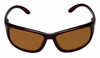 Side View of Reptile Designer Polarized Sunglasses Whiptail in Tortoise with Amber Lens (Whiptail-GLD)