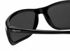 Close  View of Reptile Designer Polarized Sunglasses Whiptail in Black with Grey Lens (Whiptail-BIC) 