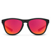 Front View of Suncloud Topsail Polarized Sunglasses Smith Optics Unisex Classic Retro in Matte Black with Polar Red Mirror