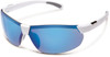 VIP Suncloud Switchback Polarized Sunglasses, White & Blue Mirror Lens