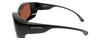 Side View of Dioptics 2C155T Unisex Oval Fitover Polarized Sunglasses in Tortoise Brown 60mm