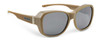 Jonathan Paul Fitovers Timeless Large Polarized Sunglasses Tan Pearl Gold&Grey