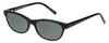 Profile View of Eyebobs Stew Zoo 2898-00 Designer Polarized Reading Sunglasses with Custom Cut Powered Smoke Grey Lenses in Black Snake Skin Ladies Cateye Full Rim Acetate 52 mm