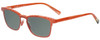 Profile View of Eyebobs Win Win 3158-77 Designer Polarized Reading Sunglasses with Custom Cut Powered Smoke Grey Lenses in Orange Red Mesh Unisex Rectangle Full Rim Acetate 51 mm