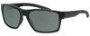 Profile View of Smith Optics Caravan MAG Designer Polarized Reading Sunglasses with Custom Cut Powered Smoke Grey Lenses in Matte Black Unisex Square Full Rim Acetate 59 mm