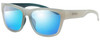 Profile View of Smith Optics EMBER Designer Polarized Sunglasses with Custom Cut Blue Mirror Lenses in Crystal Turquoise Blue Green Mens Classic Full Rim Acetate 56 mm