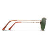 Side View of Suncloud Patrol Classic Pilot Pilot Metal Polarized Sunglasses in Gold with Polar Gray Green