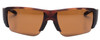 Front View of Smith CAPTAINS CHOICE Semi-Rimless Sunglasses in Tortoise Brown Gold&Amber 72 mm