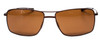 Front View of Smith TURNER Unisex Pilot Full Rim SunGlasses in Matte Copper/Amber Brown 59mm
