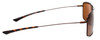 Side View of Smith TURNER Unisex Pilot Full Rim SunGlasses in Matte Copper/Amber Brown 59mm