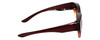 Side View of Calabria 9016 Medium/Large Polarized Fitover Sunglasses Crystal Amber Fade&Brown