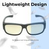 Lightweight Illustration of Calabria 9011-RRV Large Polarized Fitover Sunglasses Matte Black & Gold Mirror