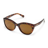 Profile View of Suncloud Cityscape Polarized Sunglasses Ladies Acetate Cateye in Tortoise Havana & Brown