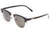 Profile View of Suncloud Step Out Polarized Sunglasses Unisex Metal Classic Retro in Gloss Black & Grey
