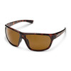 Profile View of Suncloud Boone Polarized Sunglasses Unisex Acetate Wrap Around in Tortoise Havana & Brown