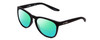 Profile View of Arnette Go Time Designer Polarized Reading Sunglasses with Custom Cut Powered Green Mirror Lenses in Matte Black Unisex Retro Full Rim Acetate 57 mm