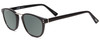 Profile View of Scott&Zelda SZ7436 Designer Polarized Sunglasses with Custom Cut Smoke Grey Lenses in Gloss Black Silver Studs Unisex Oval Full Rim Acetate 49 mm