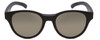 Front View of Smith Optics Snare Unisex Round Polarized Sunglasses Matte Black/Gray Green 51mm